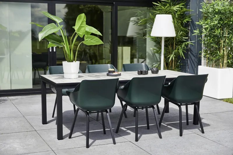 Hartman Sophie Element dining armstoel - Night Green - Alu poot OP=OP