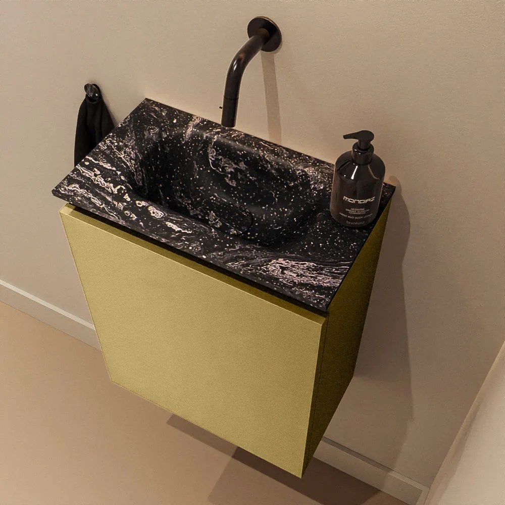 Mondiaz Ture DLux toiletmeubel 40cm oro met wastafel lava midden zonder kraangat