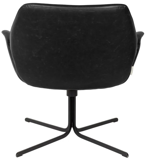 Zuiver Nikki Zwart Leren Design Fauteuil