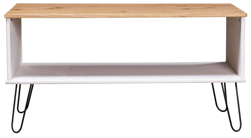 vidaXL Salontafel New York Range grenenhout wit en lichthoutkleurig