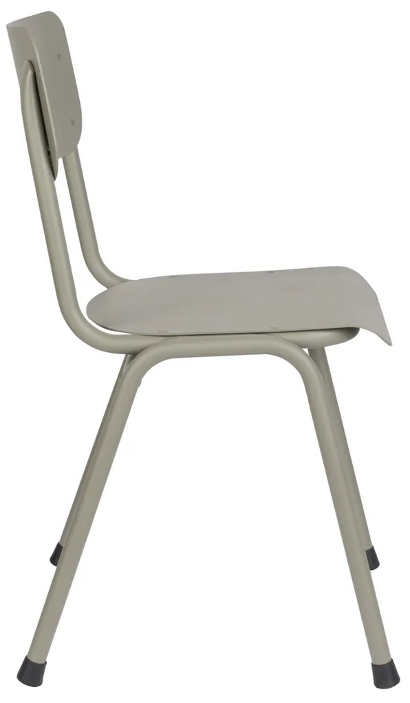 Zuiver Back To School Outdoor Stapelbare Tuinstoel Metaal Grijsblauw
