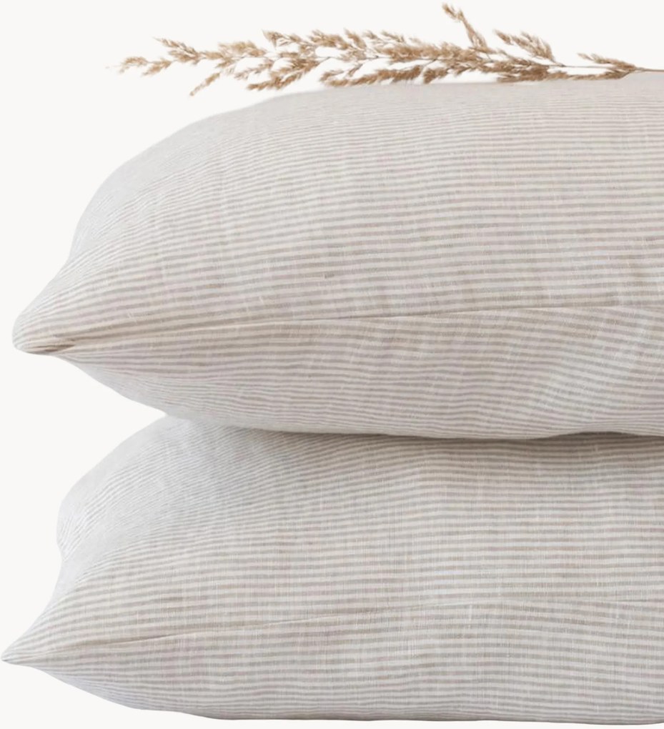 Linnen kussenhoes Natural Stripes