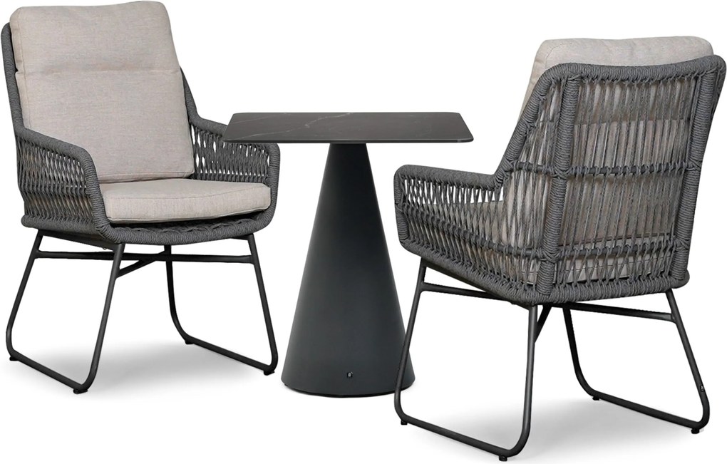 Tuinset 2 personen 707 cm Rope Grijs Lifestyle Garden Furniture Vicente/Serino