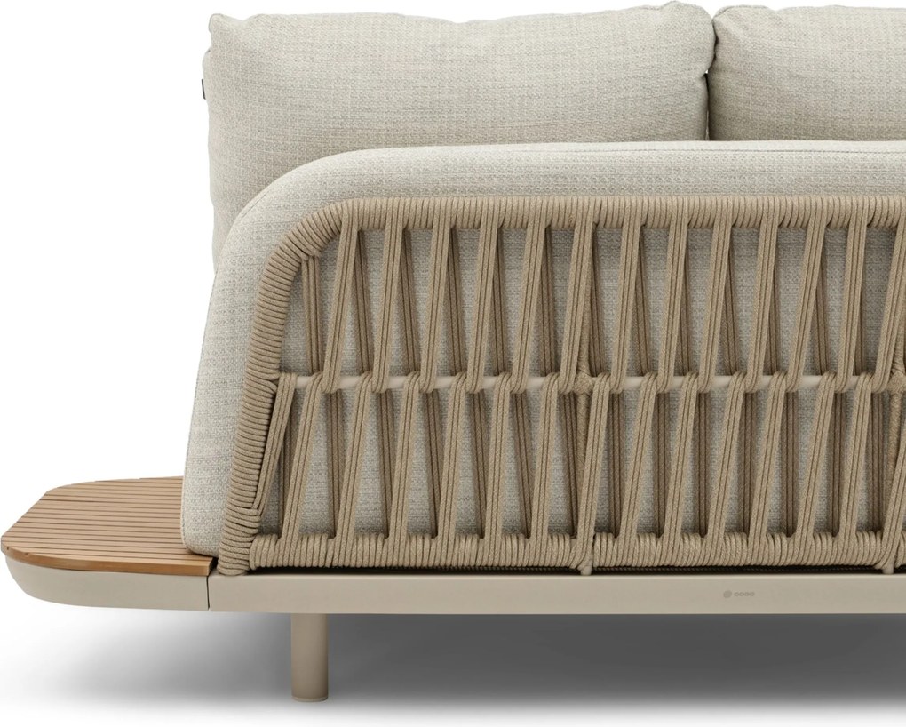 Tuinset 6 personen 220 cm Rope Taupe Domani Furniture Trivento/Belluno