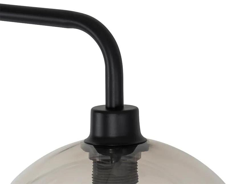 Moderne vloerlamp zwart met smoke kap - Maly Modern E27 Binnenverlichting Lamp