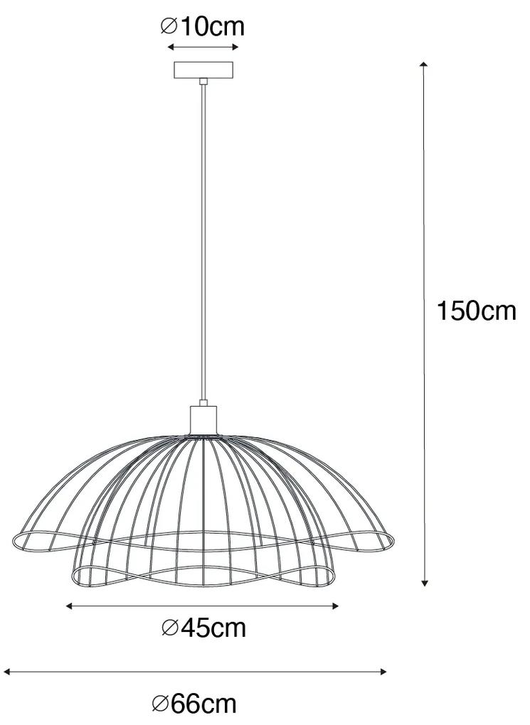 Design hanglamp brons 45 cm - Pua Design E27 rond Binnenverlichting Lamp