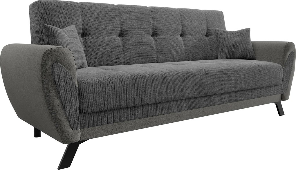 Slaapbank Columbus 156, Aantal zitplaatsen: 3, Aanwezig, 93x228x90cm, 63 kg, Poten: Metaal, Hout: Grenen