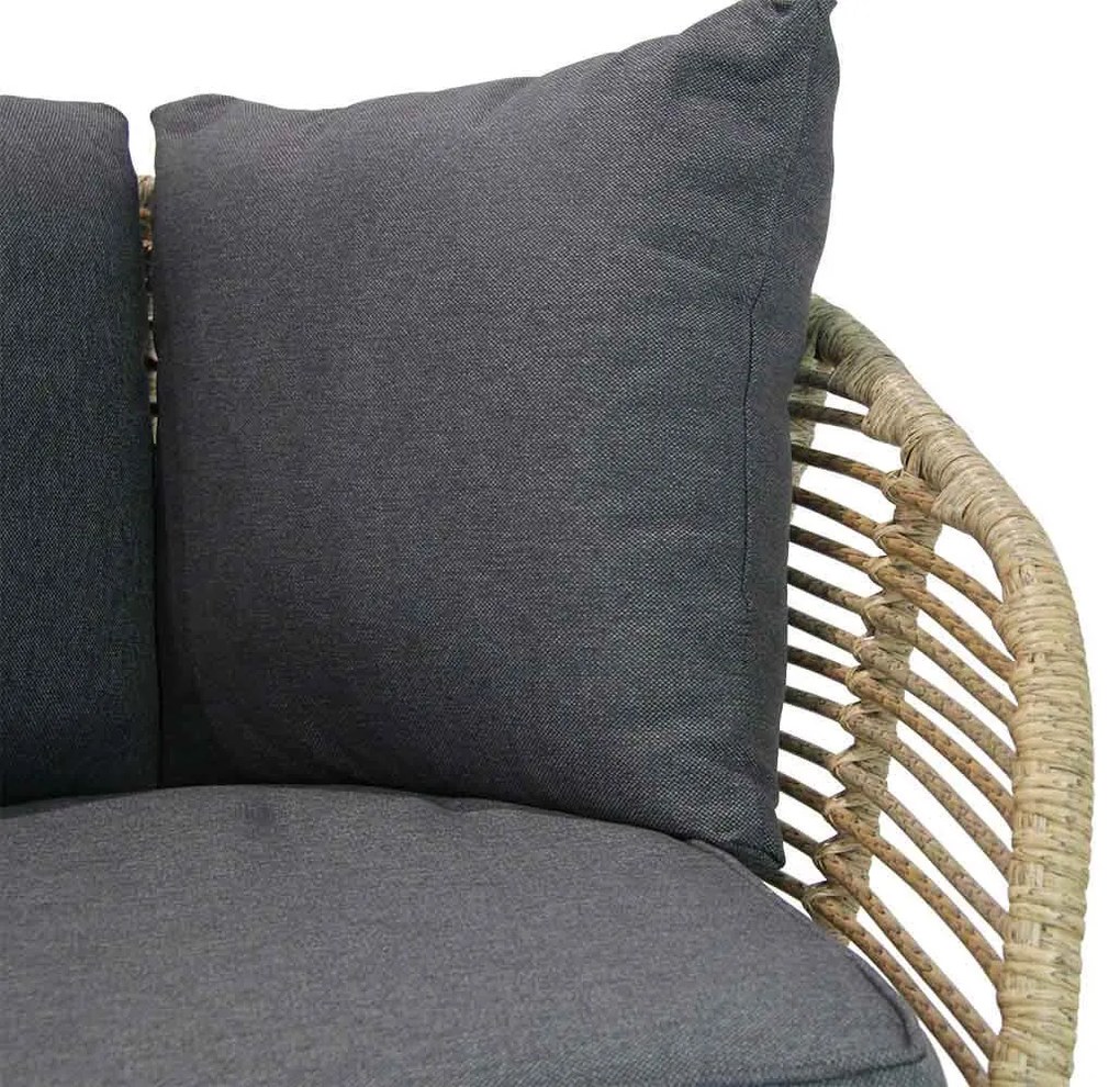 Stoel en Bank Loungeset 5 personen Wicker Taupe  Coco Coco Leonardo