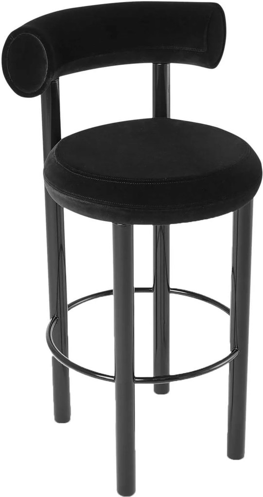 Tom Dixon Fat Bar Stool barkruk gestoffeerd zwart Cassia 09