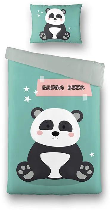 Fresh&amp;Co  Kids Dekbedovertrek Cute Panda 140 x 200 cm - Kinderovertrek Dekbedovertrek