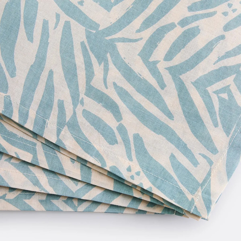 Set van 4 bedrukte katoenen voile servetten, LEAN