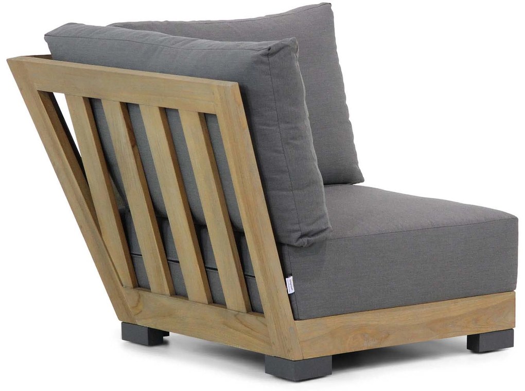 U-Vorm Loungeset 8 personen Teak Old teak greywash Lifestyle Garden Furniture Hilton/Brighton