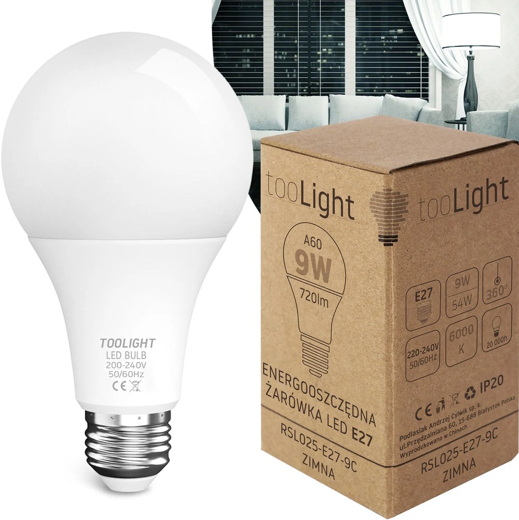 LED lamp RSL025 E27 9W Cold