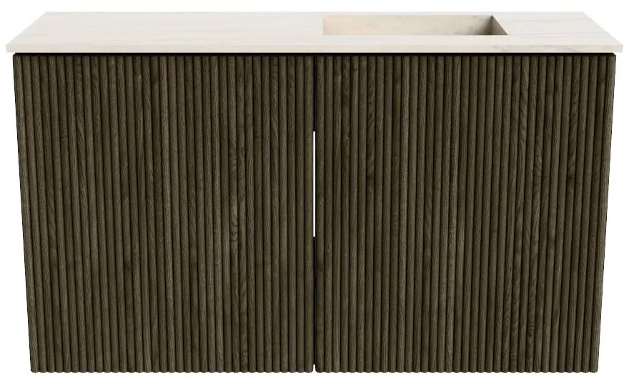 Mondiaz Joya DLux 70cm toiletmeubel shadow met wastafel faye rechts 1 kraangat meli