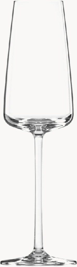 Kristallen champagneglazen Muse, 6-delig
