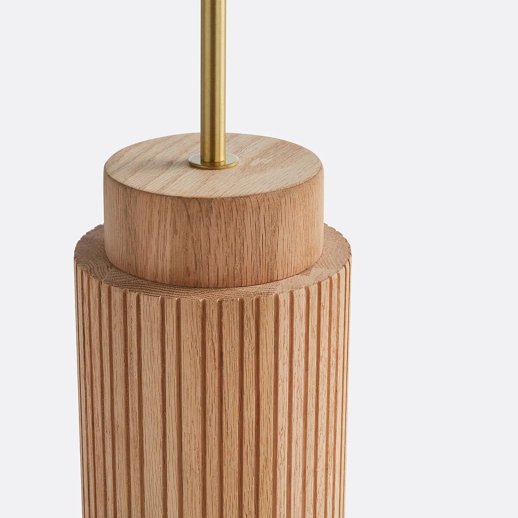 Staande lamp in eik, metaal en linnen, Idna