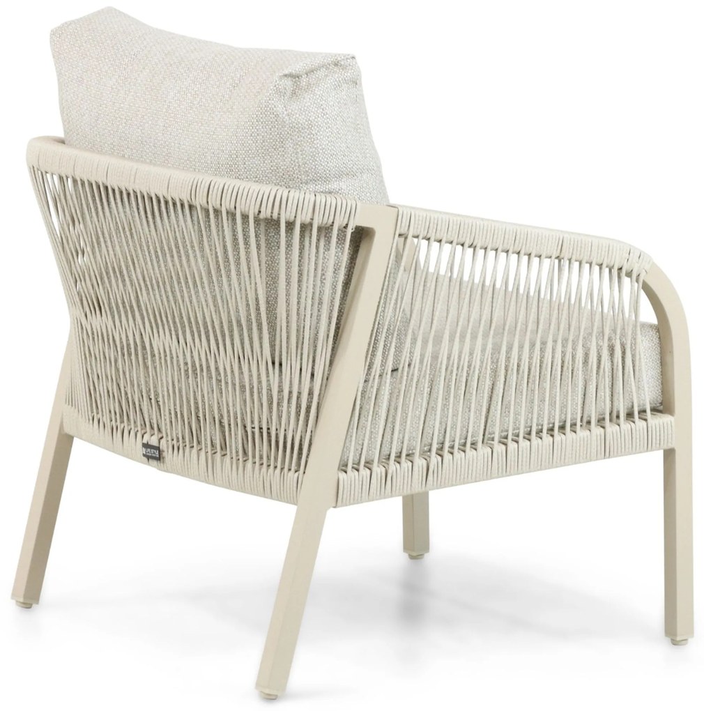 Stoel en Bank Loungeset 5 personen Aluminium/rope Taupe Lifestyle Garden Furniture Biagio