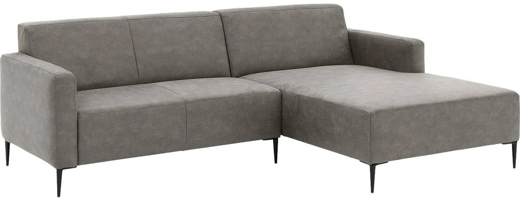 Goossens Key West grijs, micro leer, 2-zits, modern design