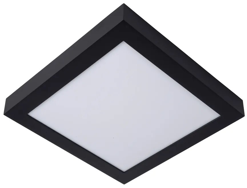 Lucide Brice vierkante plafondlamp 30cm 30W zwart