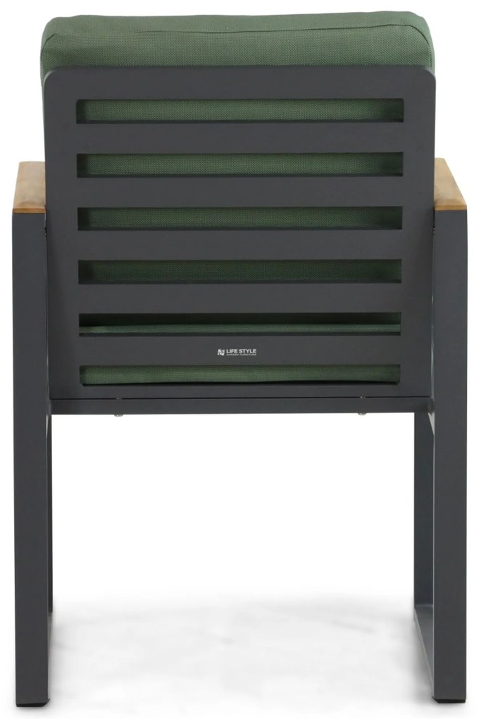 Tuinstoel Aluminium/Teak Grijs-antraciet Lifestyle Garden Furniture Faro