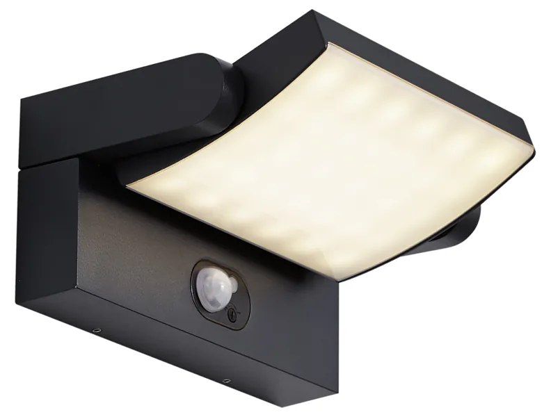 Buiten wandlamp zwart incl. LED IP54 met bewegingssensor solar - Judge Modern IP54 Buitenverlichting