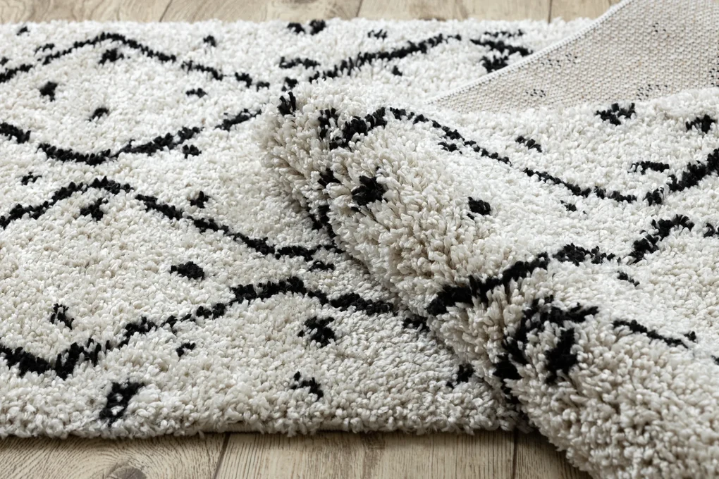 Tapijt, Vloerbekleding BERBER TETUAN B751 zigzag , crème - voor keuken, naar de gang