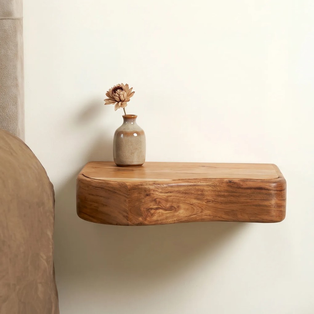 2x Hangend Nachtkastje Organische Vorm - 40x25x8cm.