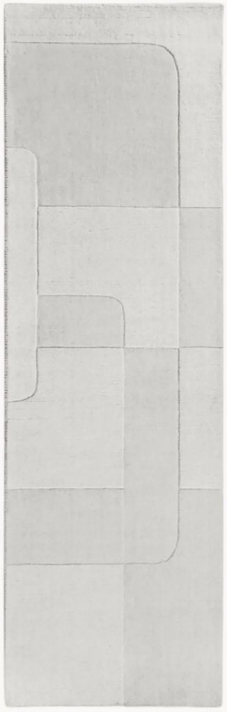 Wollen loper Charlotte met hoog-laag effect