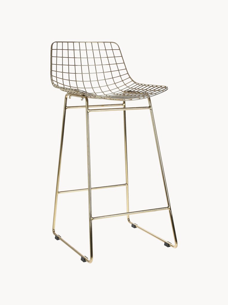 Metalen barstoelen Wire, 2 stuks