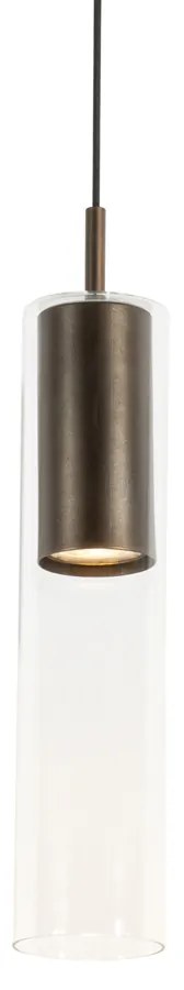 Moderne hanglamp donker brons voor railsysteem 1-fase - Iconic Lloyd