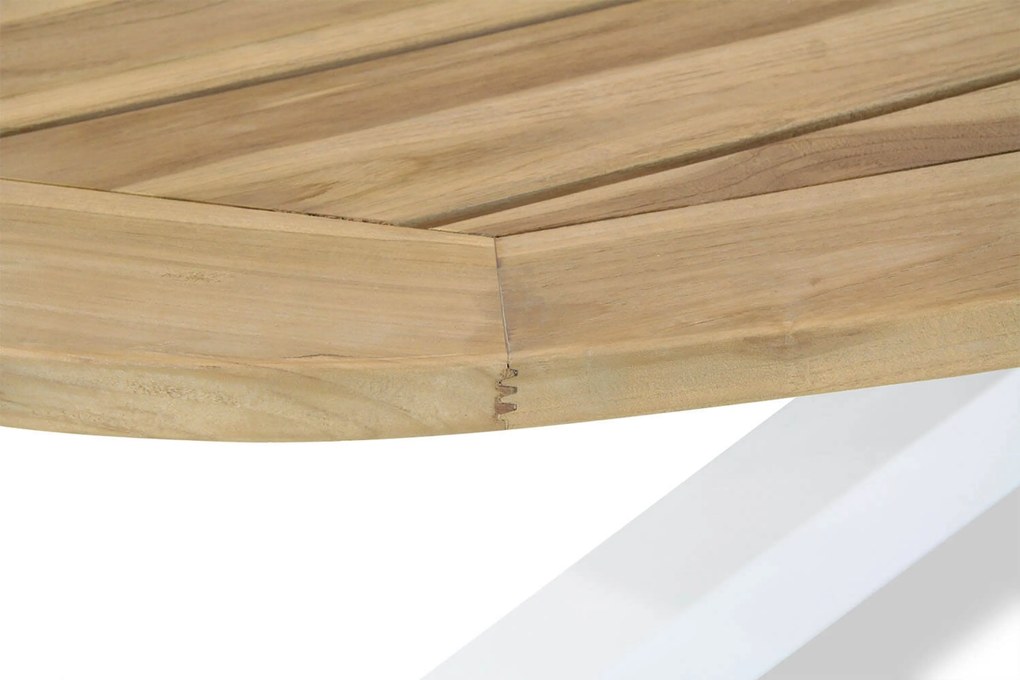 Dining Tuintafel ovaal 240 x 120 cm Teak Old teak greywash Bradford
