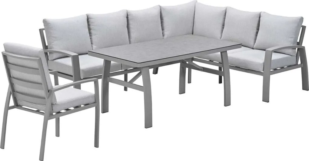 Garden Impressions Cameron lounge dining set 4-delig rechts incl stoel - taupe