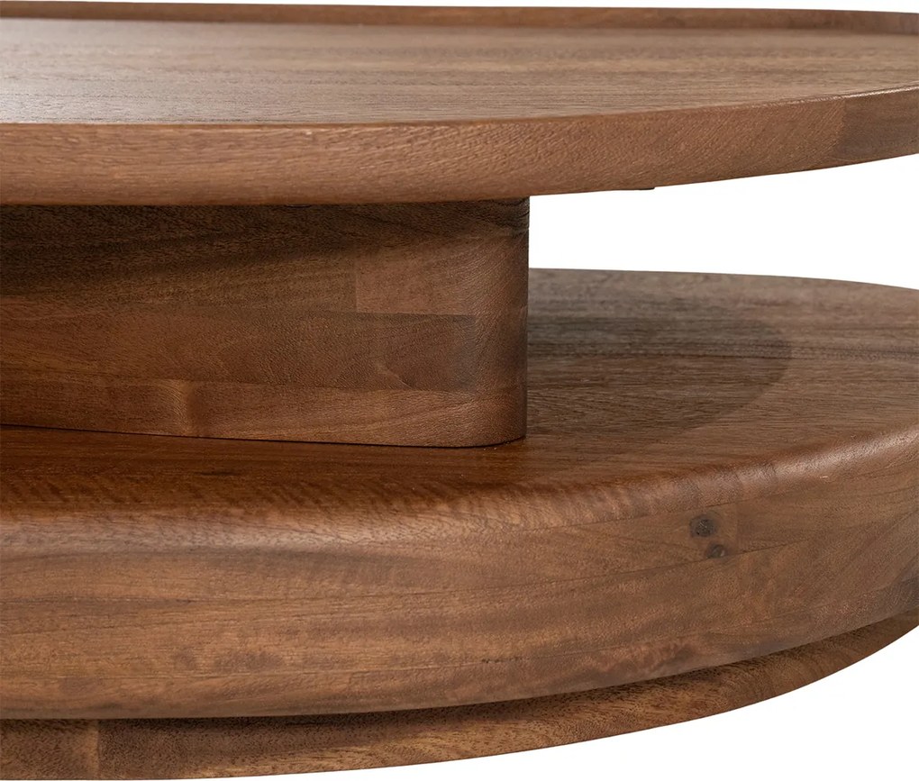 Houten Organische Salontafel Large - 140 X 65cm.