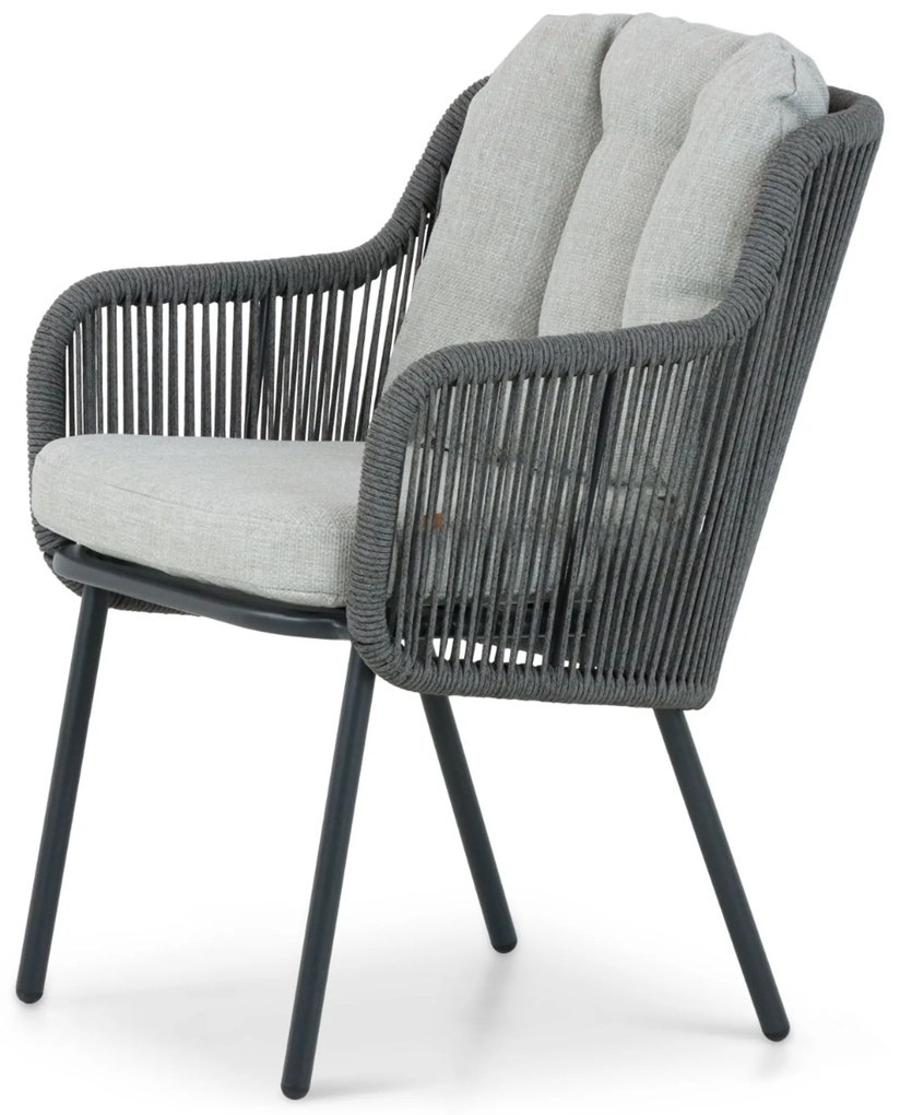 Tuinstoel Aluminium/rope Grijs-antraciet Santika Nanda
