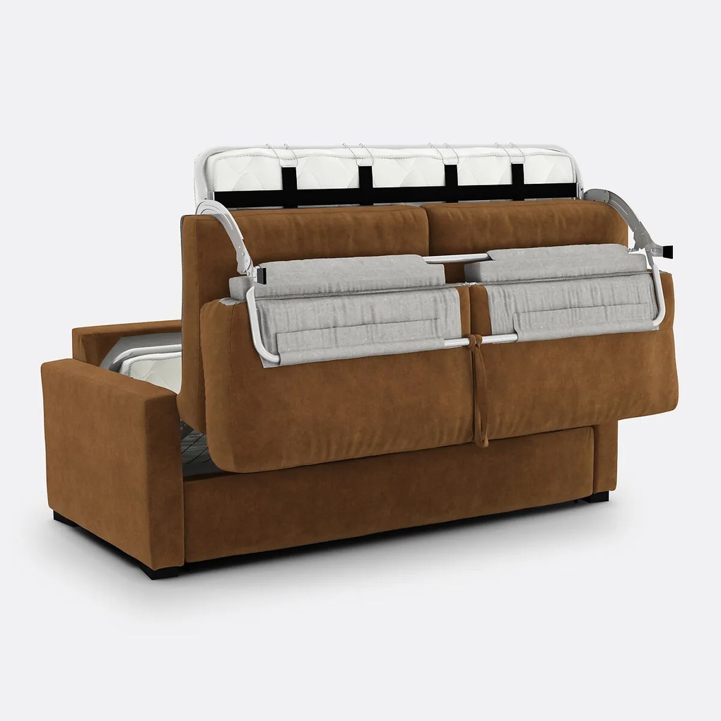 2, 3 of 4 zits slaapbank, Comfort Bultex®, fluweel, TIMOR