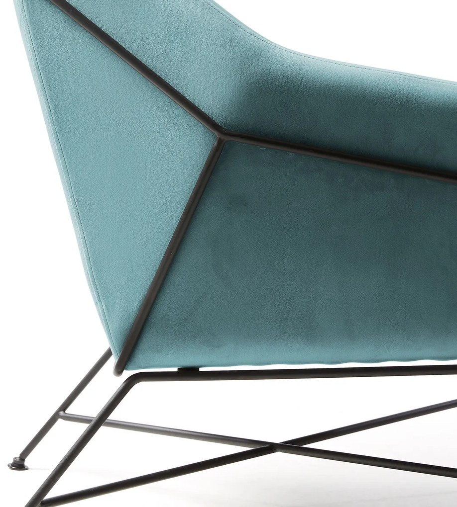 Kave Home Brida Armfauteuil Fluweel Turquoise