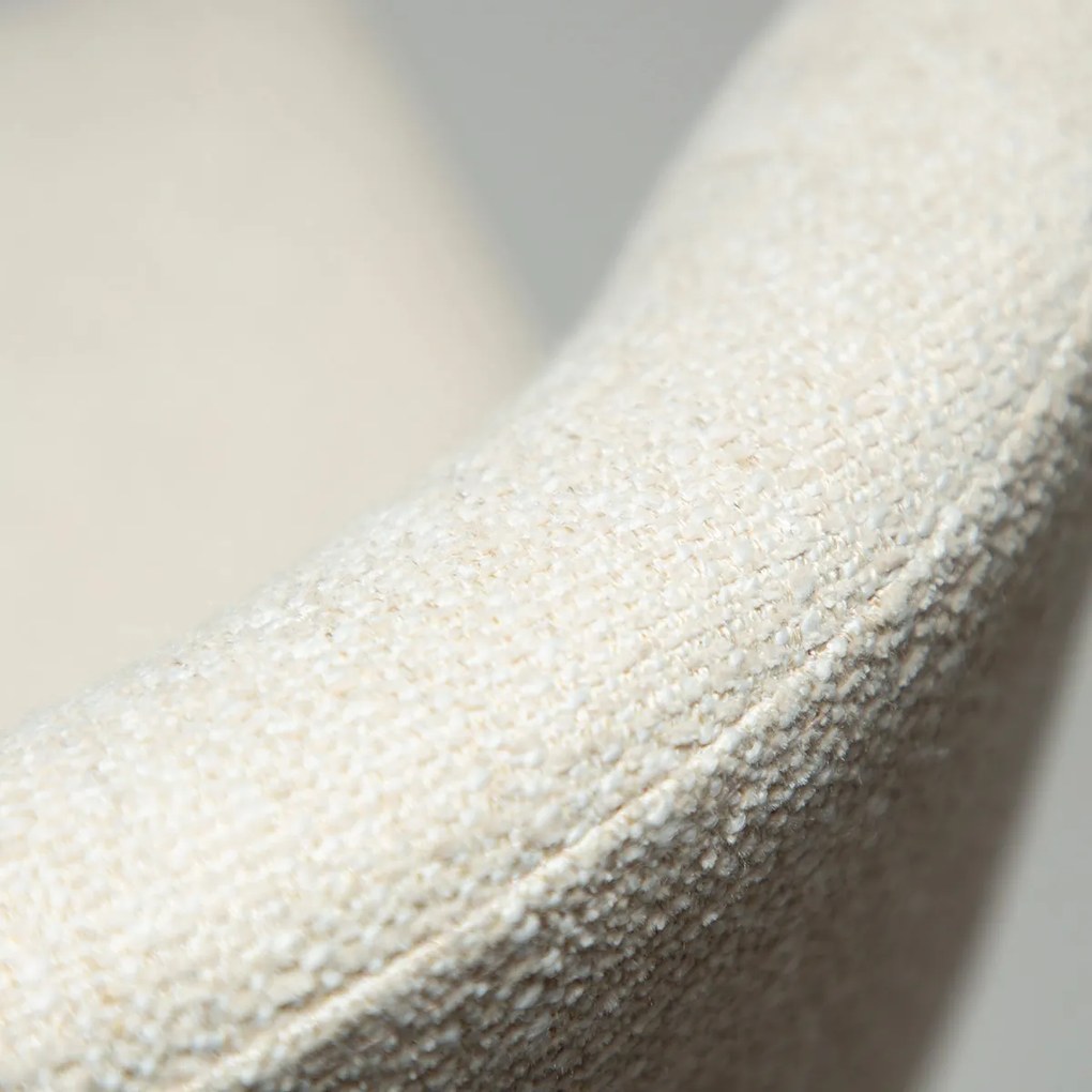 Dan-Form Glam Swivel Draaibare Barstoel Beige Boucle