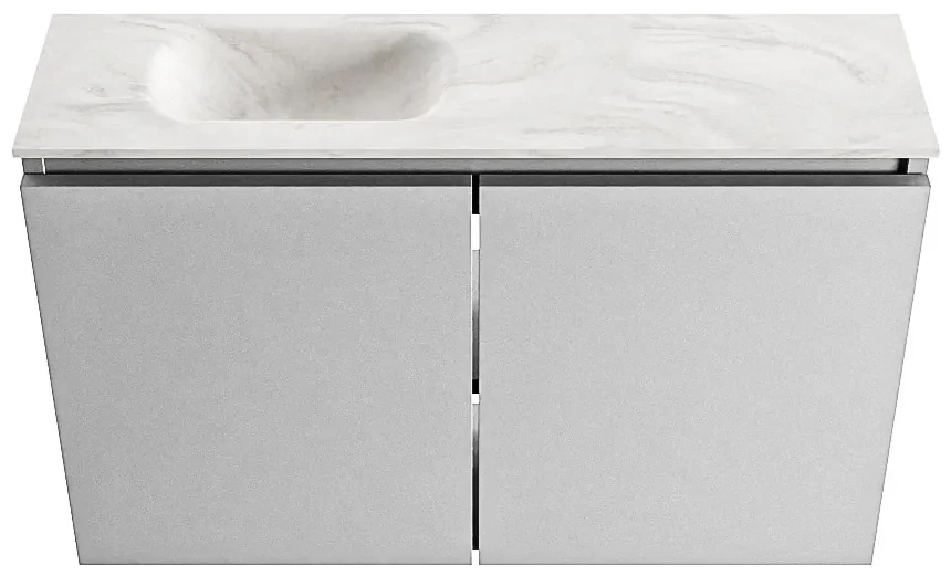 Mondiaz Ture DLux toiletmeubel 80cm plata met wastafel ostra links zonder kraangat