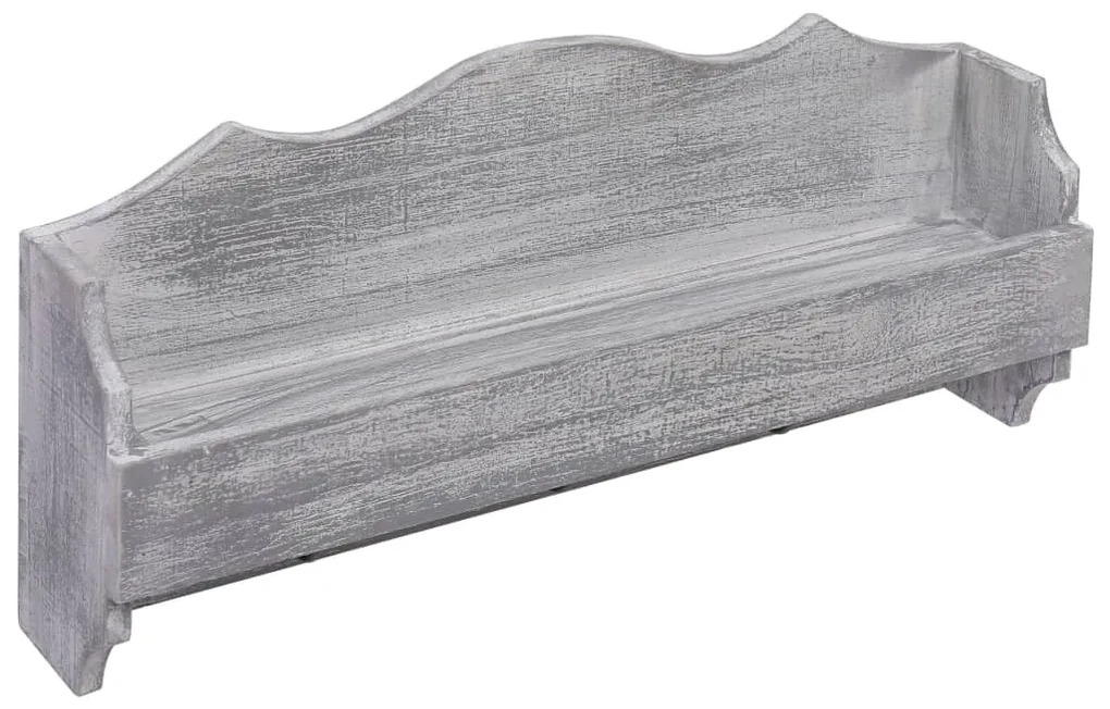 vidaXL Wandkapstok 50x10x23 cm hout grijs