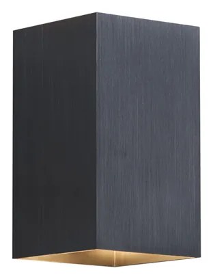 Moderne wandlamp gunmetal vierkant 2-lichts GU10 50mm - Sandy Modern GU10 Binnenverlichting Lamp