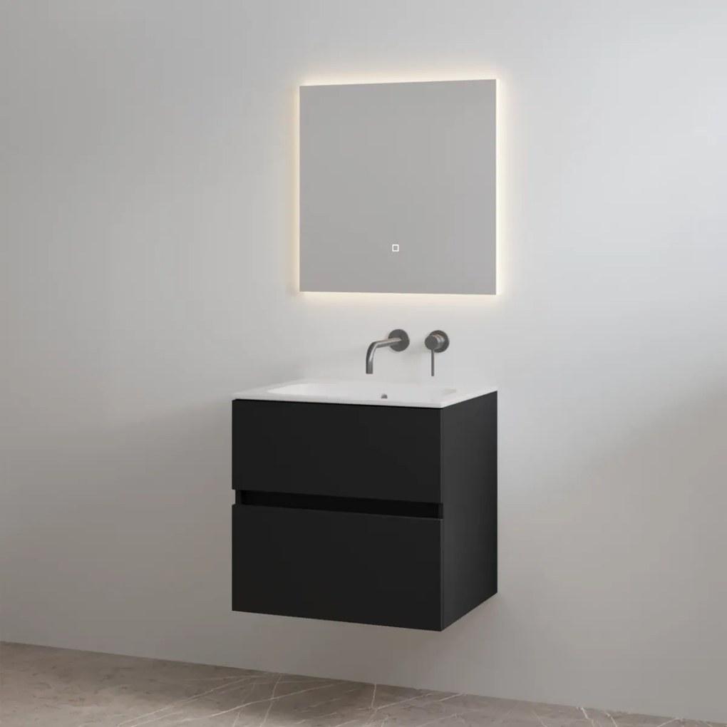Best Design Splash badkamermeubel 60cm zonder kraangat zwart mat