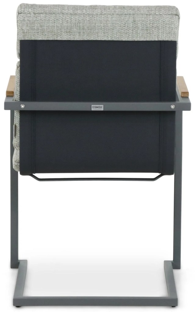 Tuinstoel Aluminium/teak Grijs-antraciet Osmen Orso
