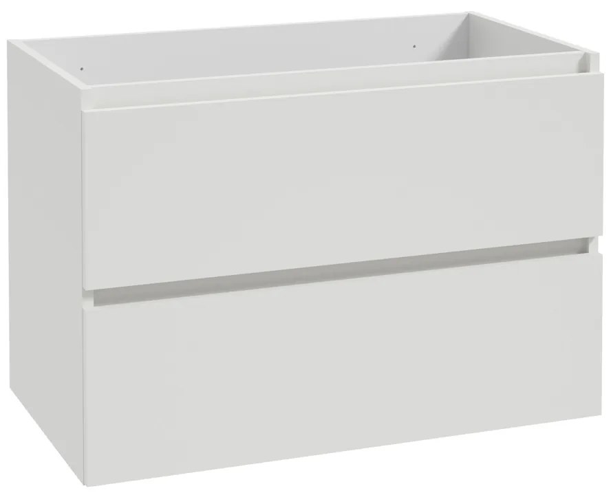 Plieger Kansas badmeubel 80cm met mat witte wastafel zonder kraangat wit mat
