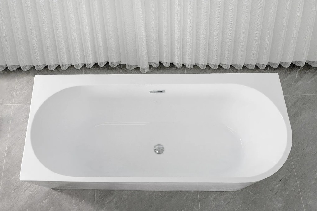 Badstuber Elise hoekbad links 180x80cm wit