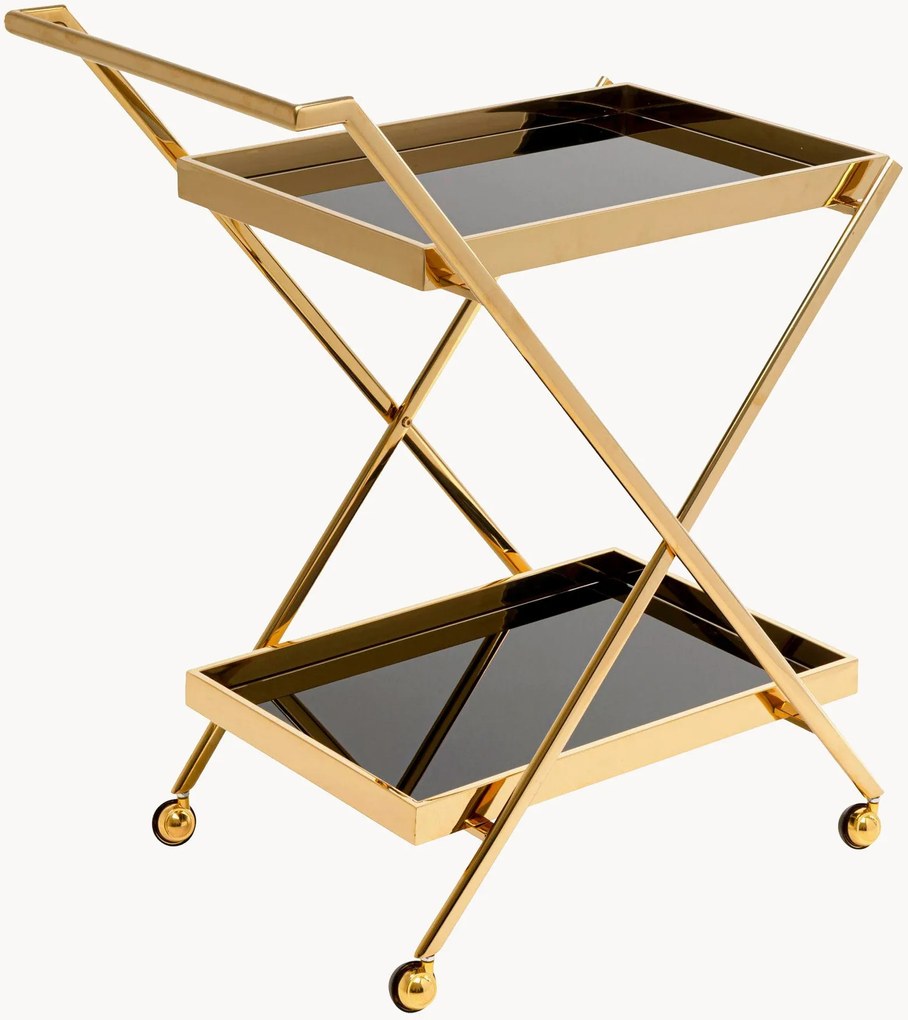 Barcart Casino met glazen tafelbladen