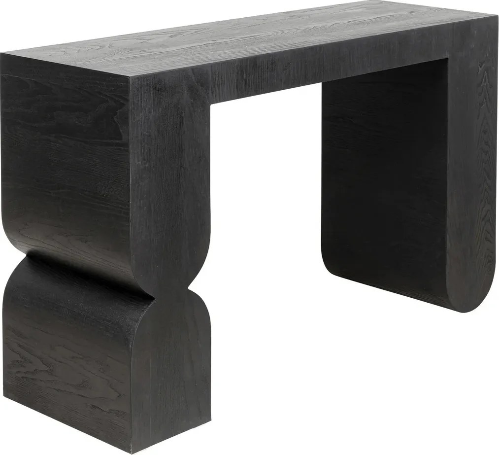 Kare Design Curve Black Sidetable Zwart Hout - 120 X 38cm.