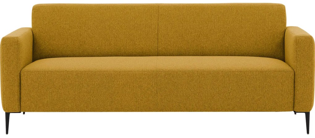 Goossens Key West geel, stof, 3-zits, modern design