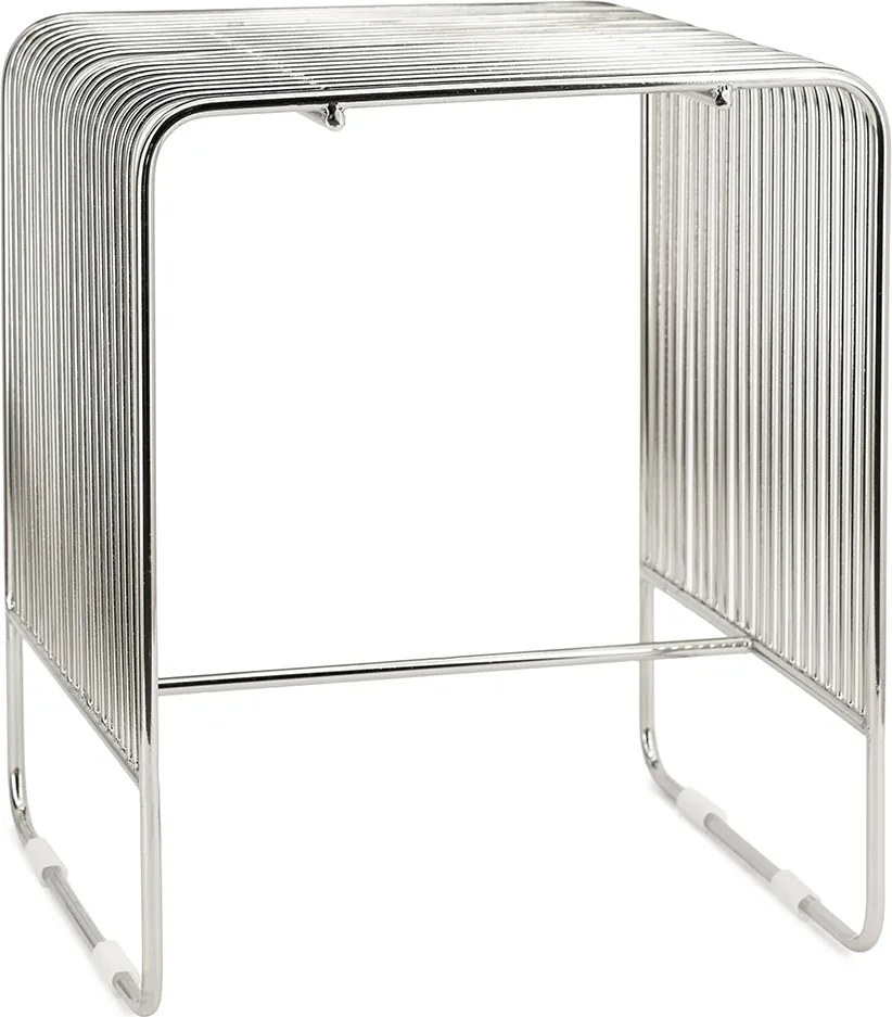 Retro Bijzettafel Zilver - 37 X 35cm.