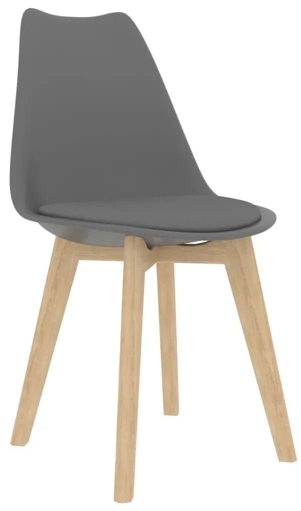 vidaXL Eetkamerstoelen 4 st kunstleer grijs