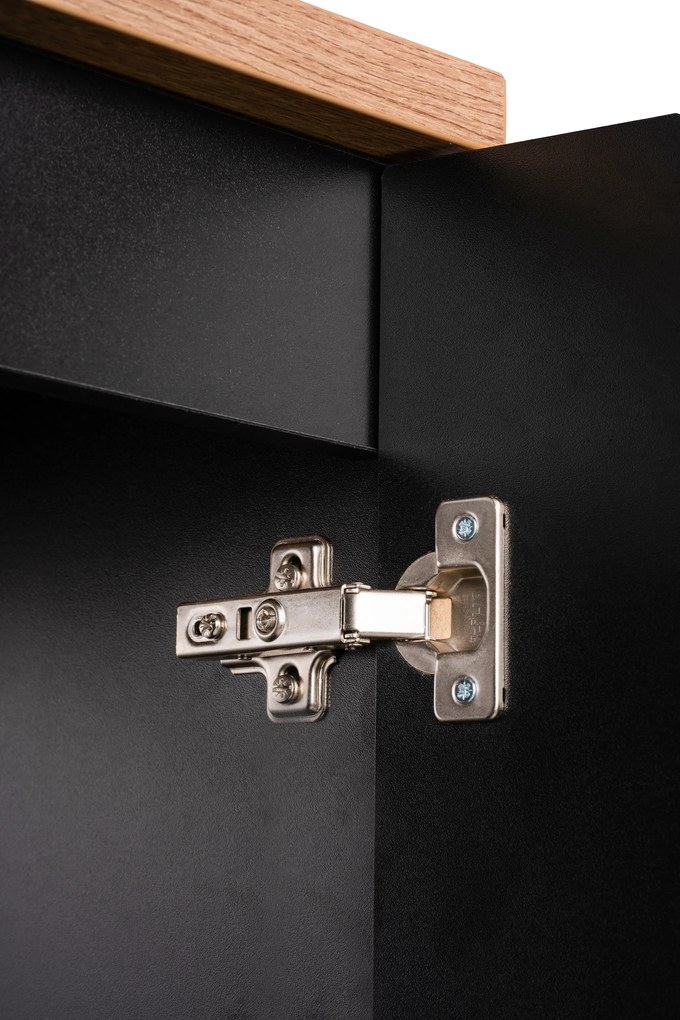 Comad Nova Black onderkast met 2 deuren 50x40x60cm zwart